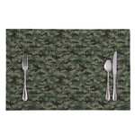 Forest Green Digital Camo Pattern Print Placemat