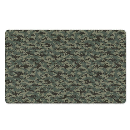 Forest Green Digital Camo Pattern Print Polyester Doormat