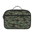 Forest Green Digital Camo Pattern Print Portable Lunch Bag