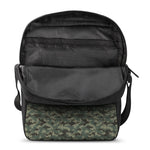 Forest Green Digital Camo Pattern Print Rectangular Crossbody Bag