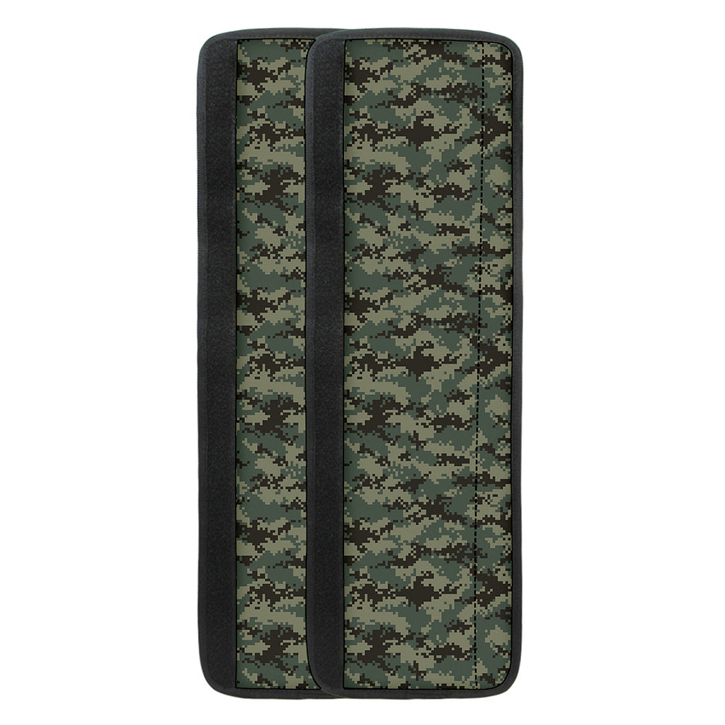 Forest Green Digital Camo Pattern Print Refrigerator Handle Covers