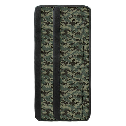 Forest Green Digital Camo Pattern Print Refrigerator Handle Covers