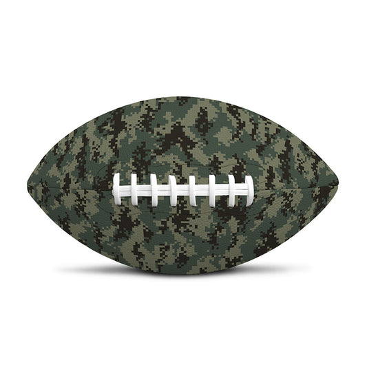 Forest Green Digital Camo Pattern Print Rugby Ball