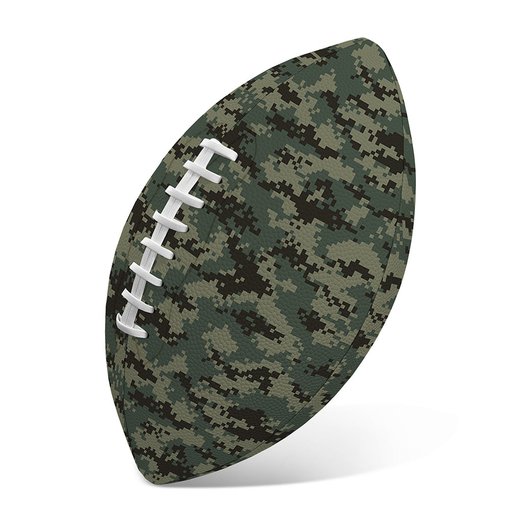 Forest Green Digital Camo Pattern Print Rugby Ball
