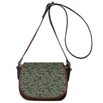 Forest Green Digital Camo Pattern Print Saddle Bag