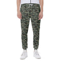 Forest Green Digital Camo Pattern Print Joggers