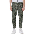 Forest Green Digital Camo Pattern Print Scuba Joggers