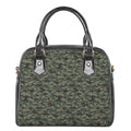 Forest Green Digital Camo Pattern Print Shoulder Handbag