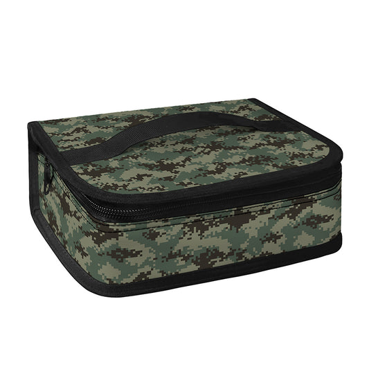 Forest Green Digital Camo Pattern Print Small Lunch Bag