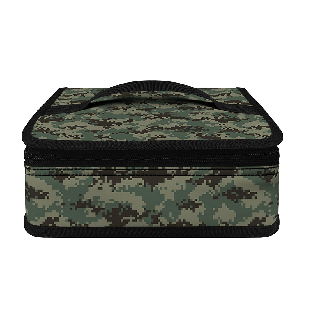 Forest Green Digital Camo Pattern Print Small Lunch Bag