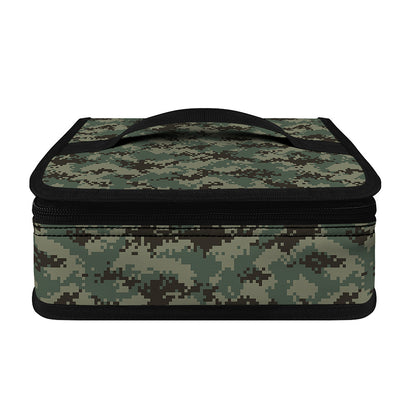 Forest Green Digital Camo Pattern Print Small Lunch Bag