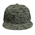 Forest Green Digital Camo Pattern Print Snapback Cap