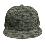 Forest Green Digital Camo Pattern Print Snapback Cap