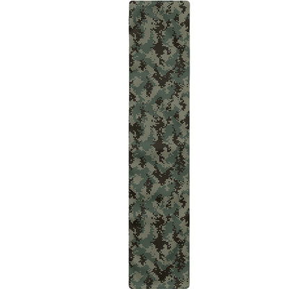 Forest Green Digital Camo Pattern Print Table Runner