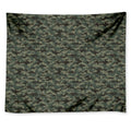 Forest Green Digital Camo Pattern Print Tapestry
