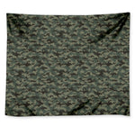 Forest Green Digital Camo Pattern Print Tapestry