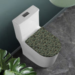 Forest Green Digital Camo Pattern Print Toilet Lid Cover