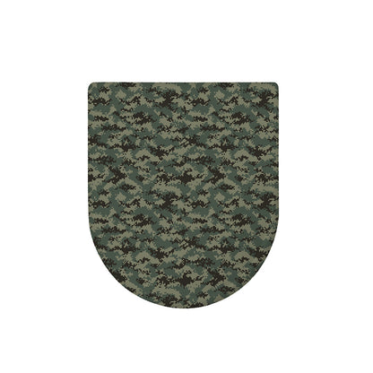 Forest Green Digital Camo Pattern Print Toilet Lid Cover