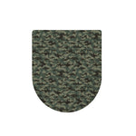 Forest Green Digital Camo Pattern Print Toilet Lid Cover