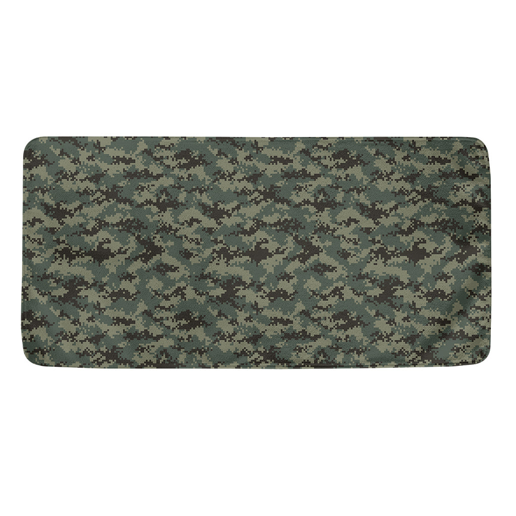 Forest Green Digital Camo Pattern Print Towel