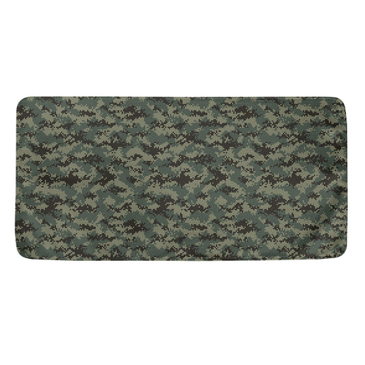 Forest Green Digital Camo Pattern Print Towel