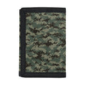 Forest Green Digital Camo Pattern Print Trifold Wallet