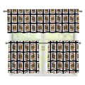 Four Jacks Playing Cards Pattern Print 3 Piece Kitchen Curtains