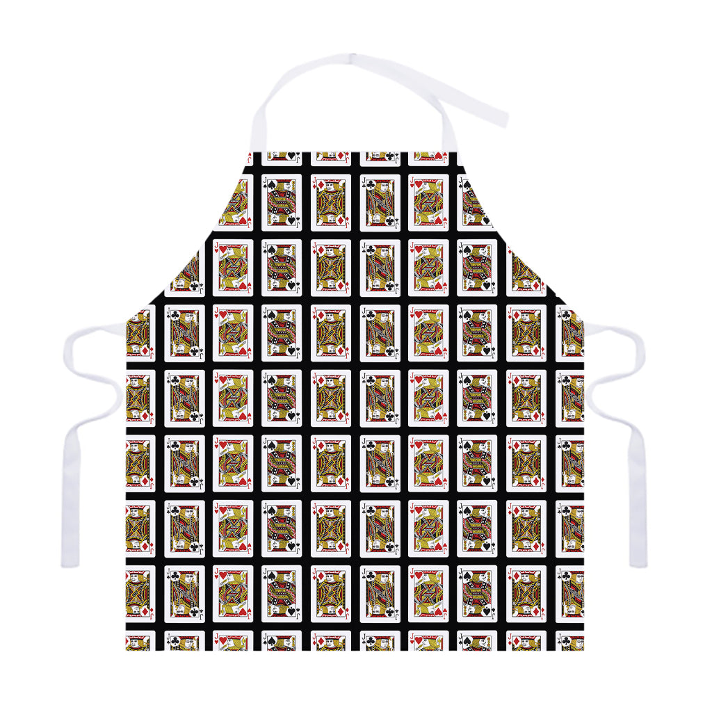 Four Jacks Playing Cards Pattern Print Adjustable Apron