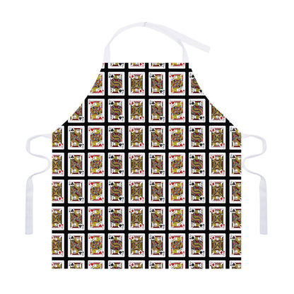 Four Jacks Playing Cards Pattern Print Adjustable Apron