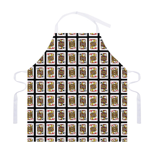 Four Jacks Playing Cards Pattern Print Adjustable Apron