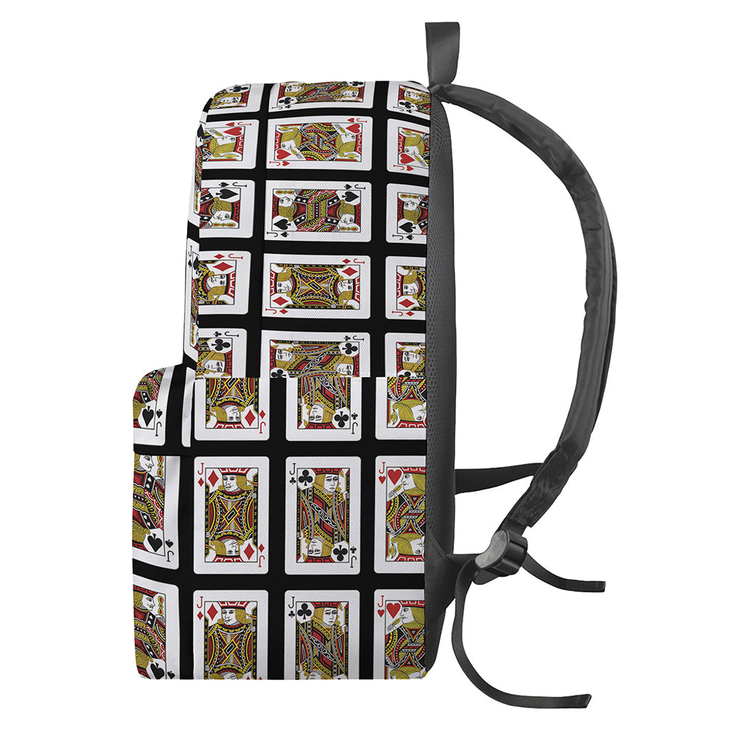 Four Jacks Playing Cards Pattern Print Backpack