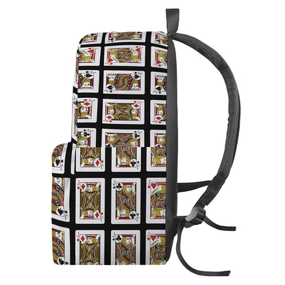 Four Jacks Playing Cards Pattern Print Backpack