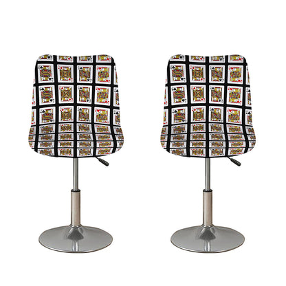 Four Jacks Playing Cards Pattern Print Bar Stool Covers