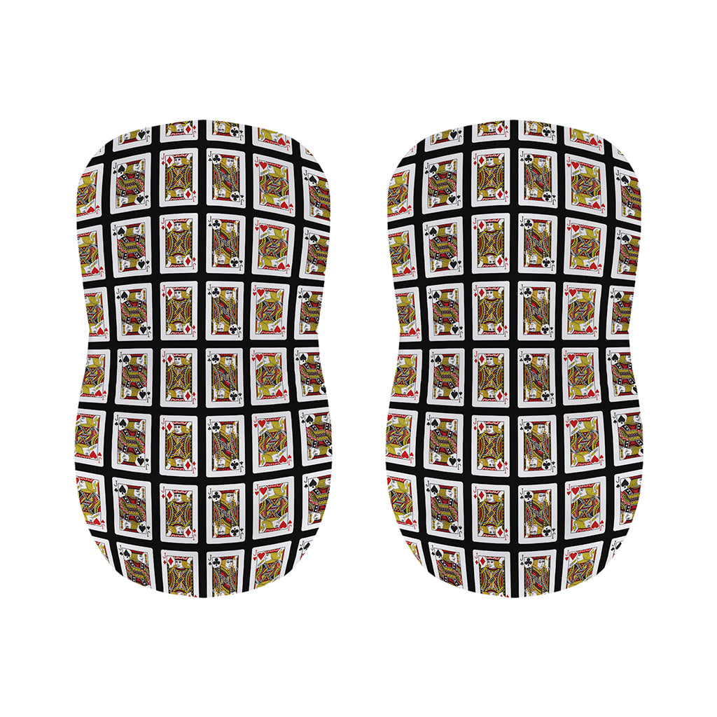Four Jacks Playing Cards Pattern Print Bar Stool Covers