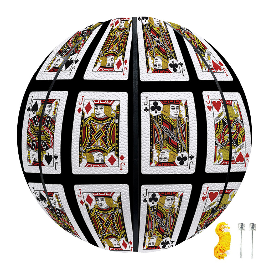 Four Jacks Playing Cards Pattern Print Basketball