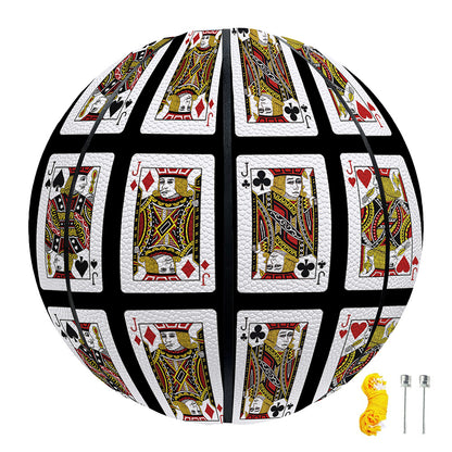 Four Jacks Playing Cards Pattern Print Basketball