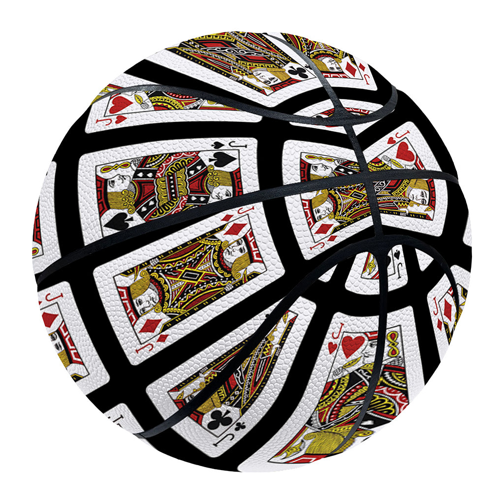 Four Jacks Playing Cards Pattern Print Basketball