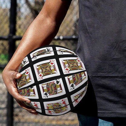 Four Jacks Playing Cards Pattern Print Basketball