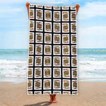 Four Jacks Playing Cards Pattern Print Beach Towel