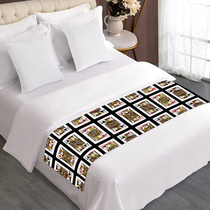 Four Jacks Playing Cards Pattern Print Bed Runner