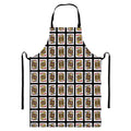 Four Jacks Playing Cards Pattern Print Bib Apron With Pocket