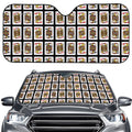 Four Jacks Playing Cards Pattern Print Car Windshield Sun Shade