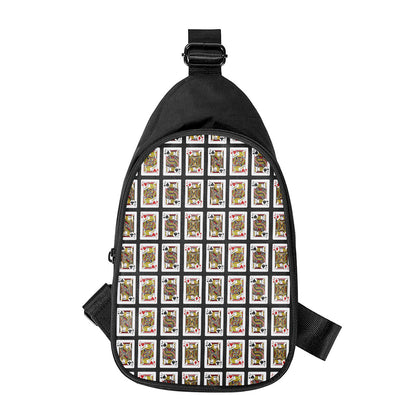 Four Jacks Playing Cards Pattern Print Chest Bag