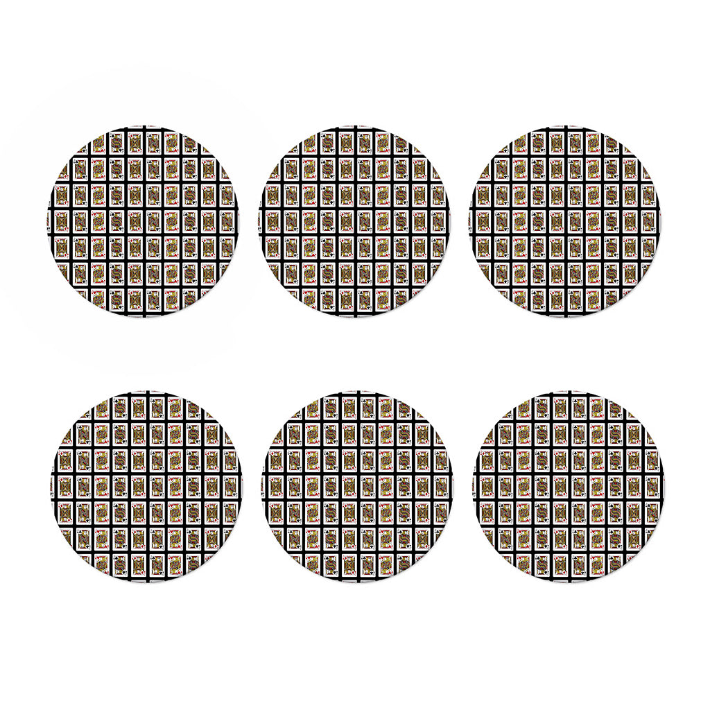 Four Jacks Playing Cards Pattern Print Coaster Set