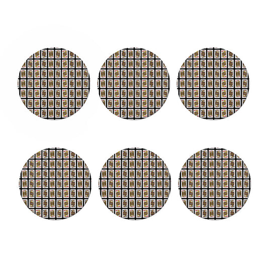 Four Jacks Playing Cards Pattern Print Coaster Set