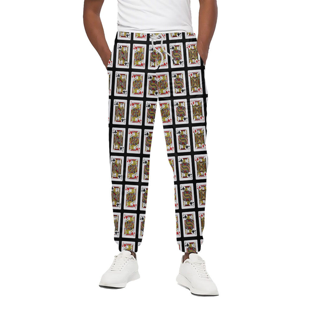 Four Jacks Playing Cards Pattern Print Cotton Pants