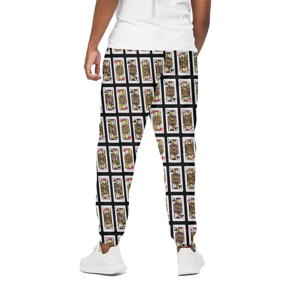 Four Jacks Playing Cards Pattern Print Cotton Pants
