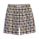 Four Jacks Playing Cards Pattern Print Cotton Shorts