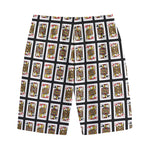 Four Jacks Playing Cards Pattern Print Cotton Shorts