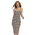 Four Jacks Playing Cards Pattern Print Cross Back Cami Dress